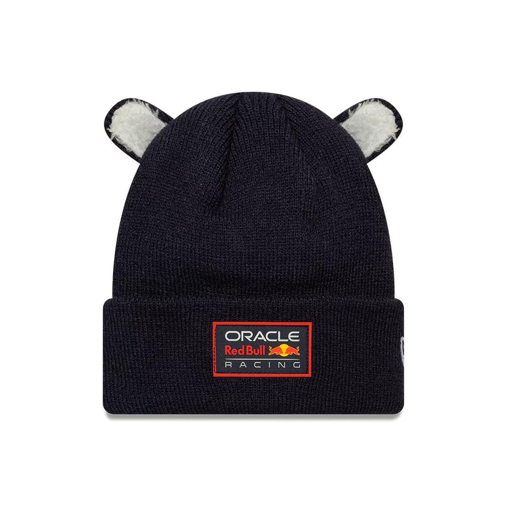 Red Bull Racing Toddler Ears Dark Blue Cuff Knit Beanie Hat