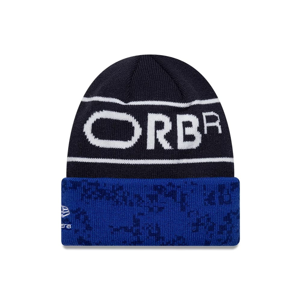 Red Bull Racing Youth Team Dark Blue Cuff Knit Beanie Hat - Image 2