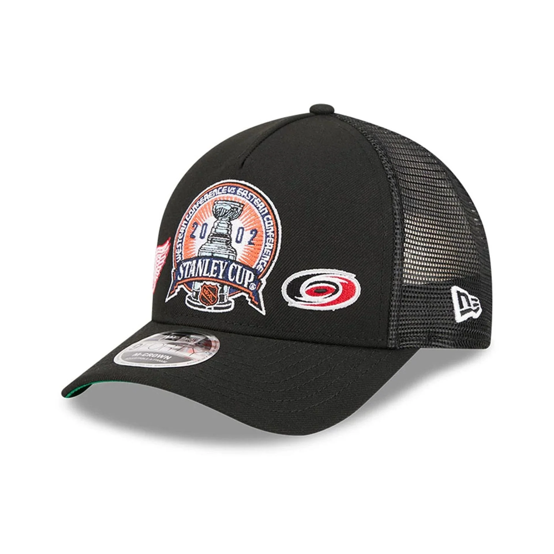 Red Wings NHL Stanley Cup Black 9FORTY M-Crown A-Frame Trucker Adjustable Cap
