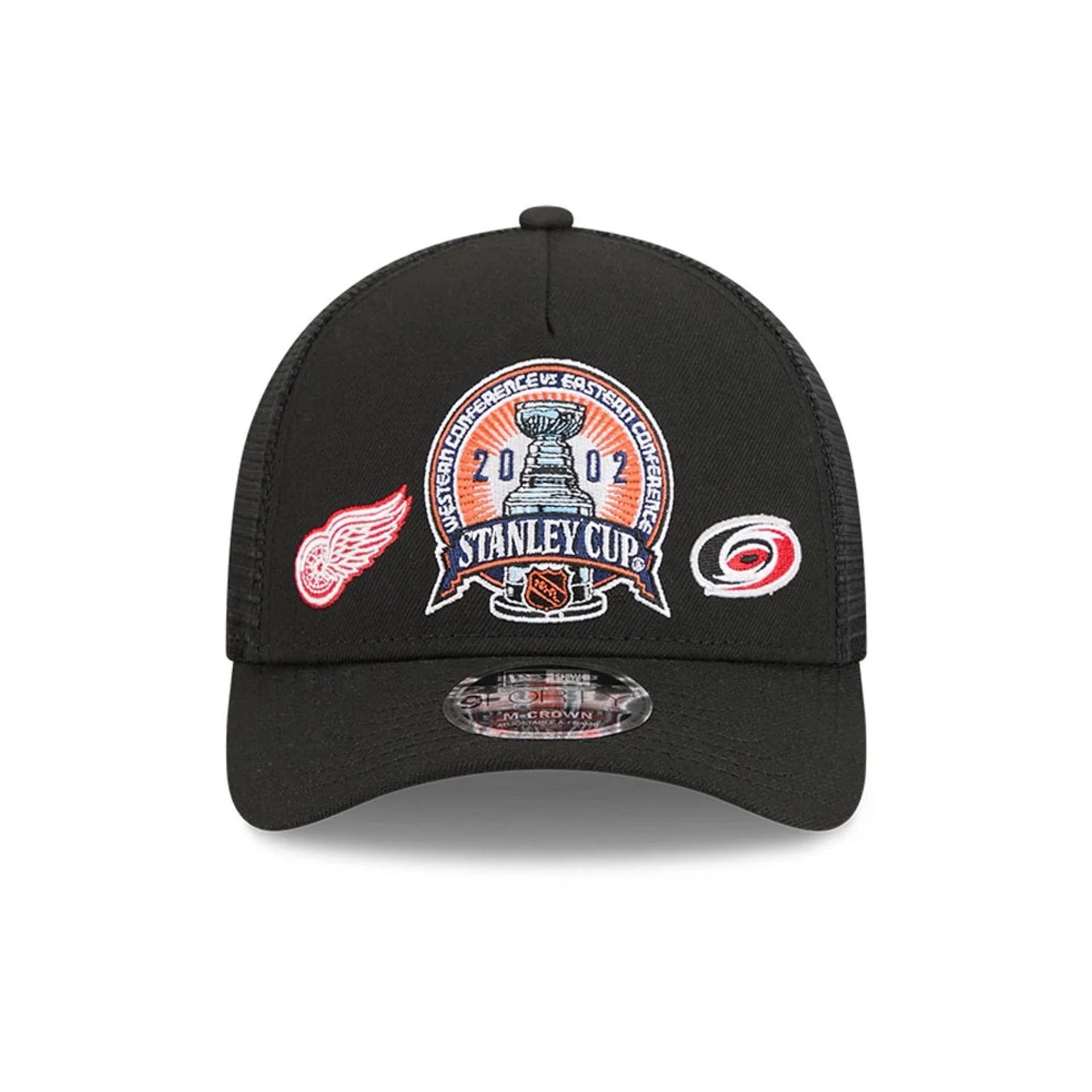 Red Wings NHL Stanley Cup Black 9FORTY M-Crown A-Frame Trucker Adjustable Cap - Image 3