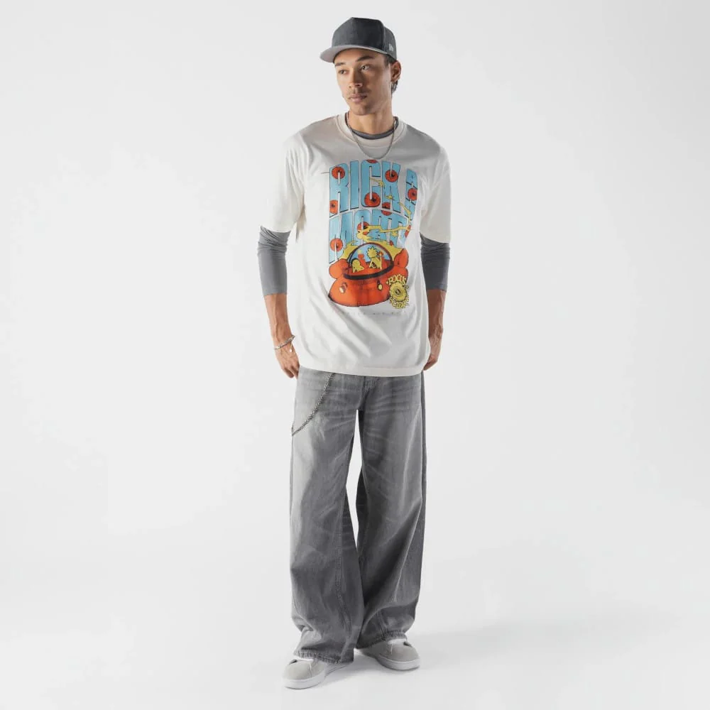 Rick And Morty Cream T-Shirt - Image 3