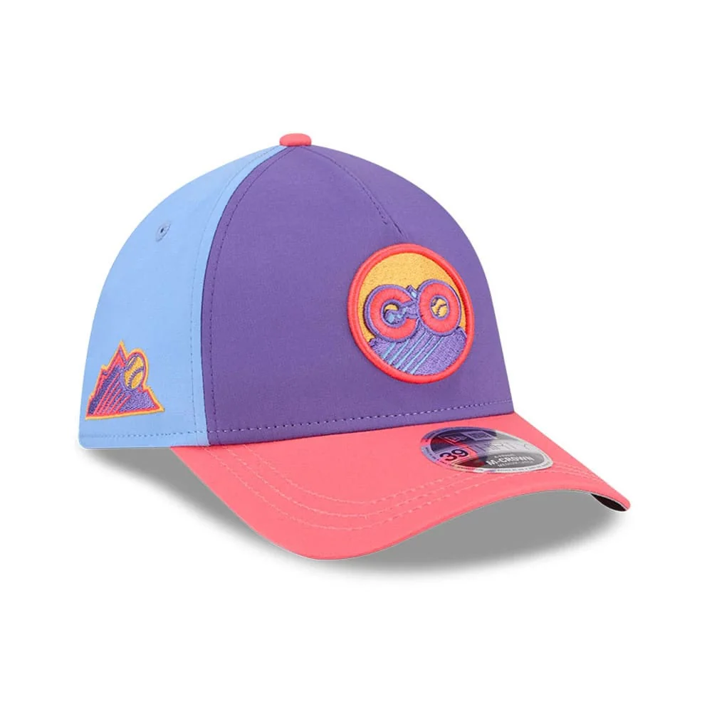 Rockies MLB City Connect Purple 39THIRTY M-Crown A-Frame Stretch Fit Cap