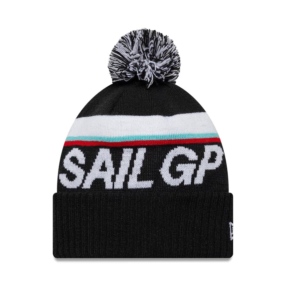 Sail GP Sport Black Cuff Knit Beanie