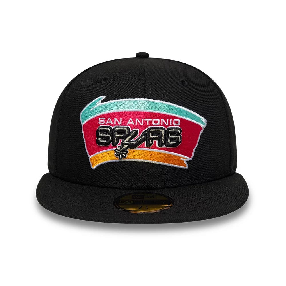 San Antonio Spurs NBA Hardwood Classic Black 59FIFTY Fitted Cap - Image 4