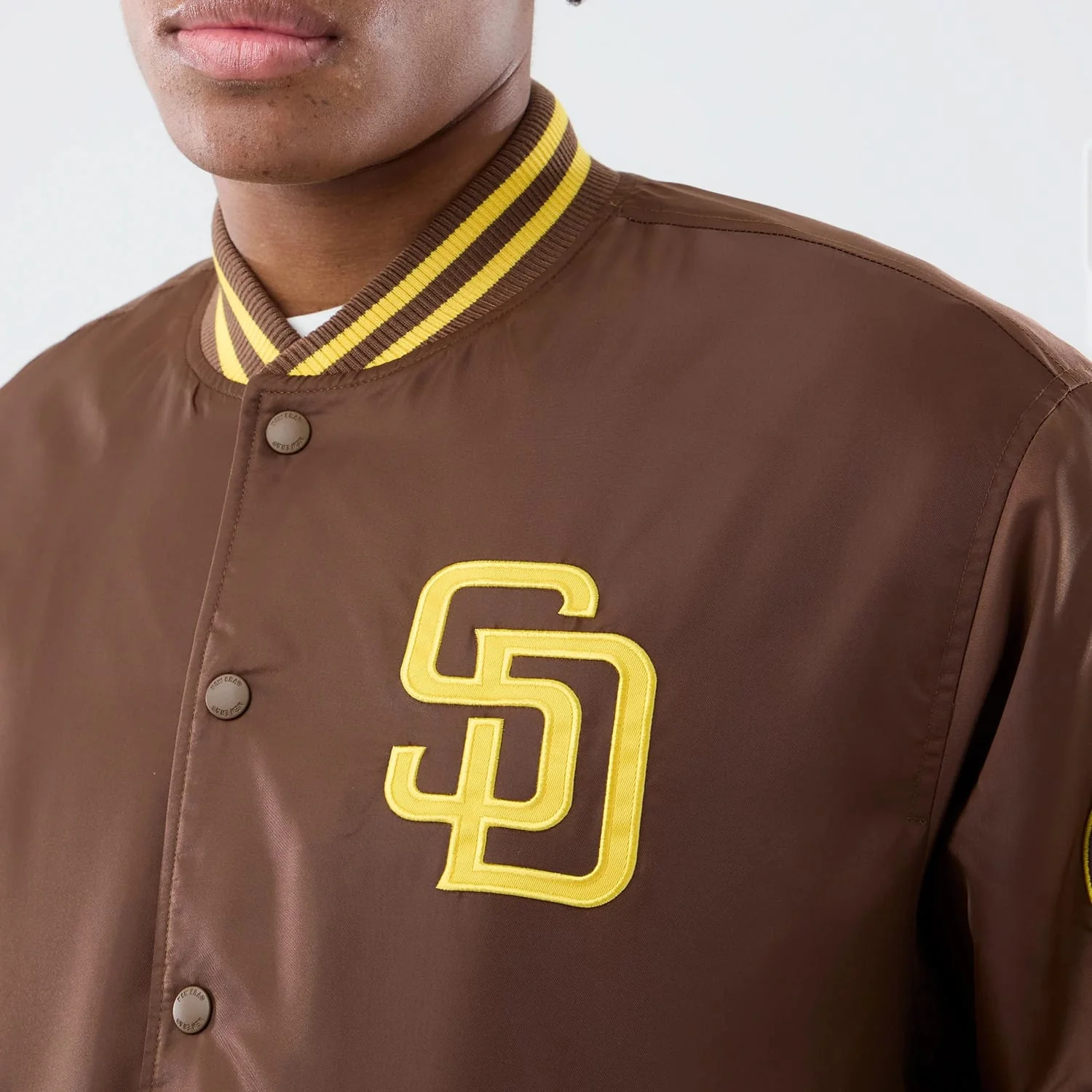 San Diego Padres MLB Authentic Dark Brown Stadium Jacket - Image 4
