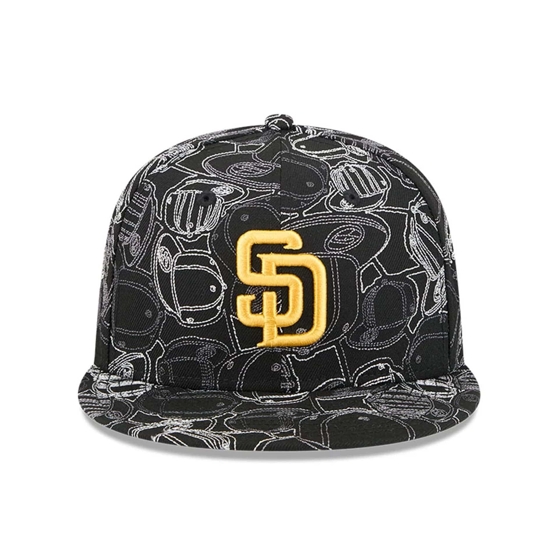 San Diego Padres MLB Cap Scramble Black 59FIFTY Fitted Cap - Image 3