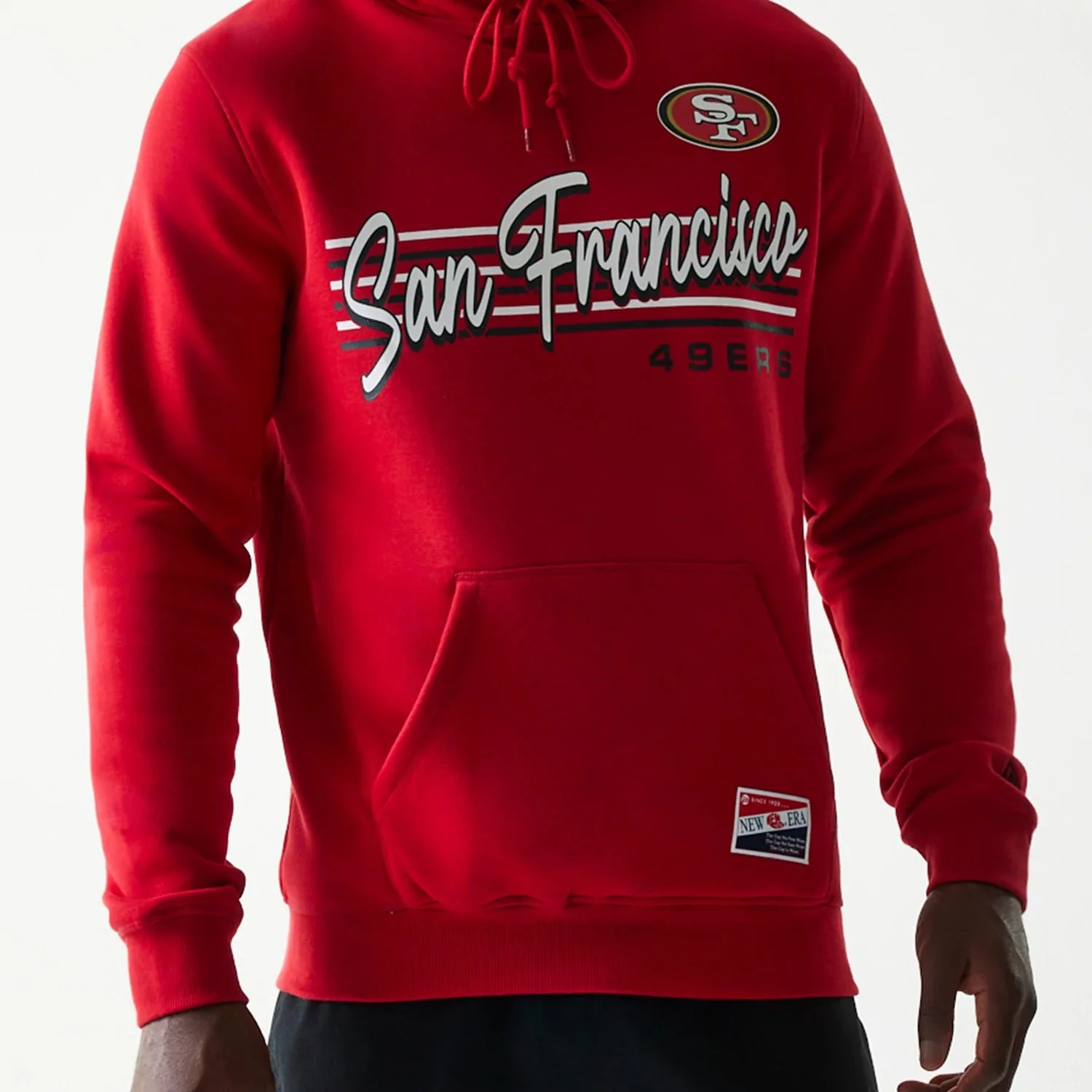 San Francisco 49ers NFL Throwback Red Pullover Hoodie - Image 3