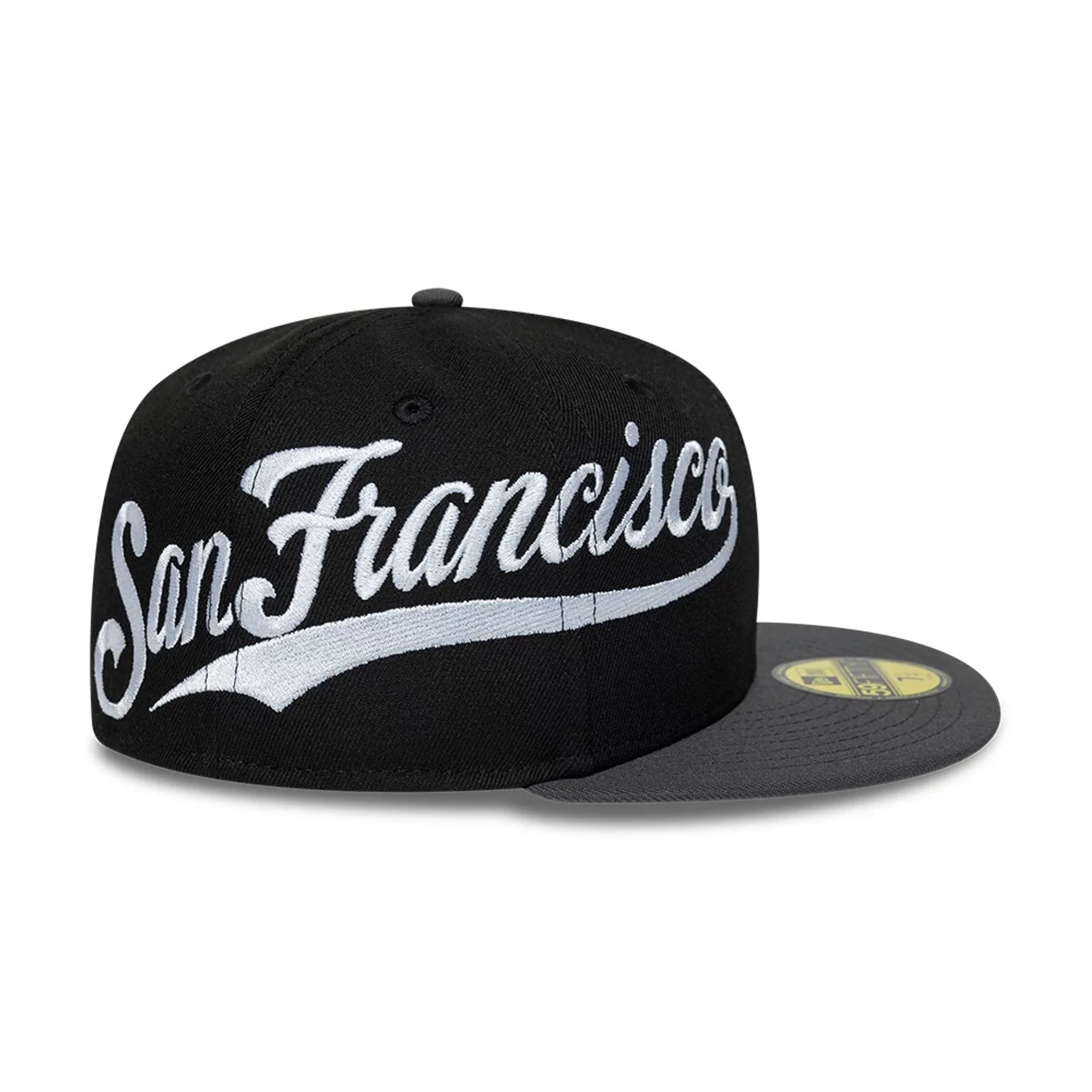 San Francisco Giants MLB Multi Logo Satin Lined Black 59FIFTY Fitted Cap - Image 6