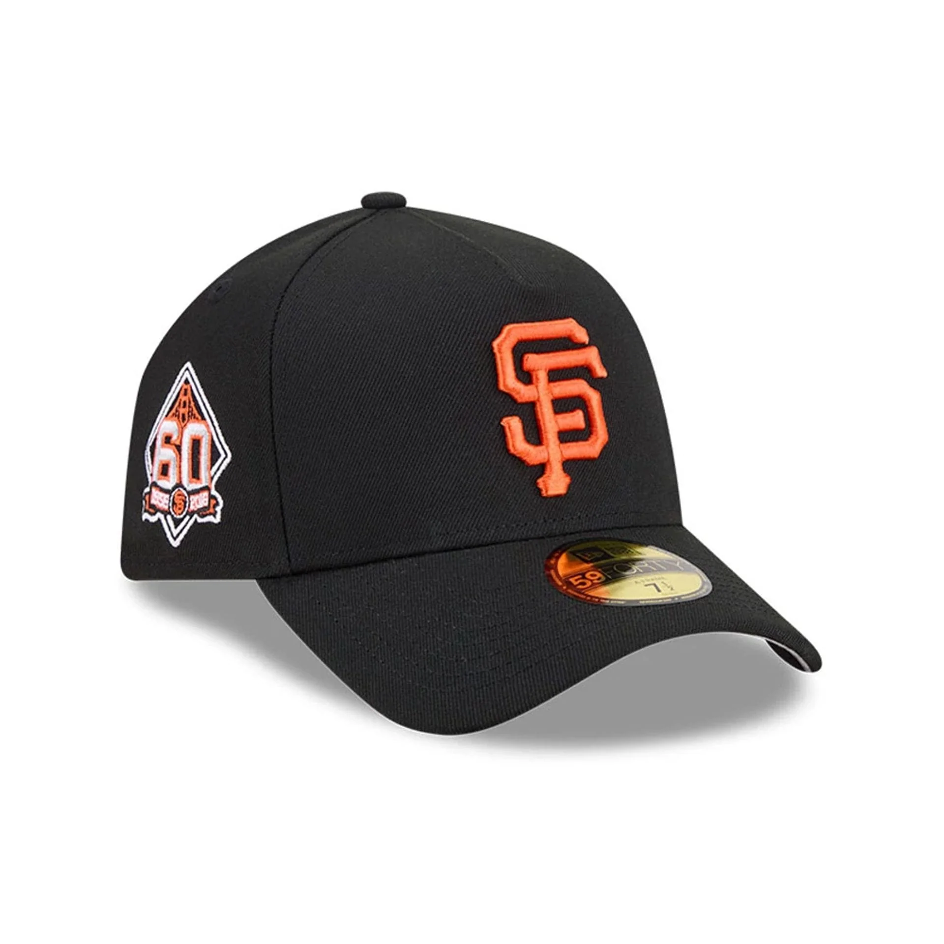 San Francisco Giants MLB Team Side Black 59FORTY A-Frame Fitted Cap