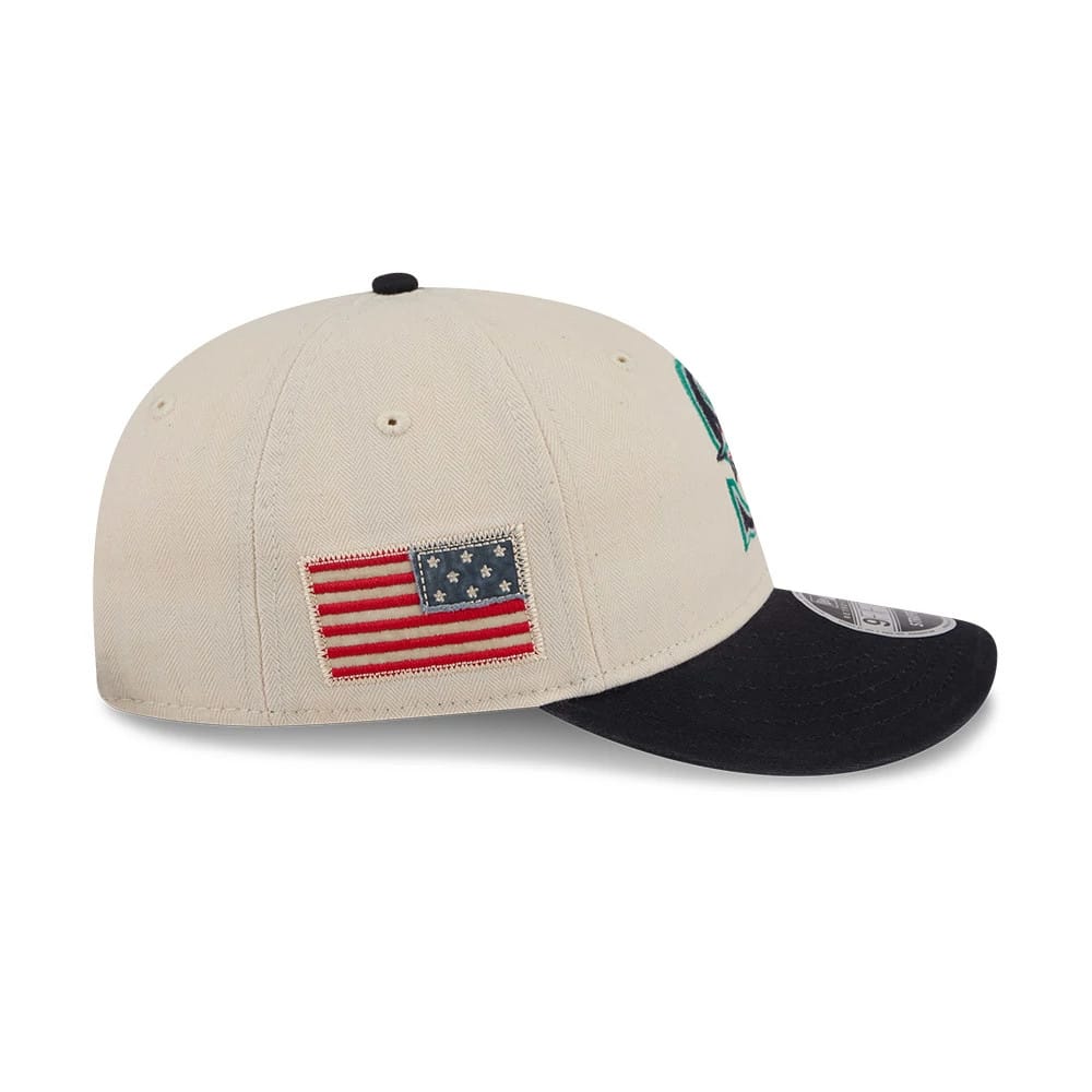 Seattle Mariners MLB Americana Herringbone White Retro Crown 9FIFTY Adjustable Cap - Image 6