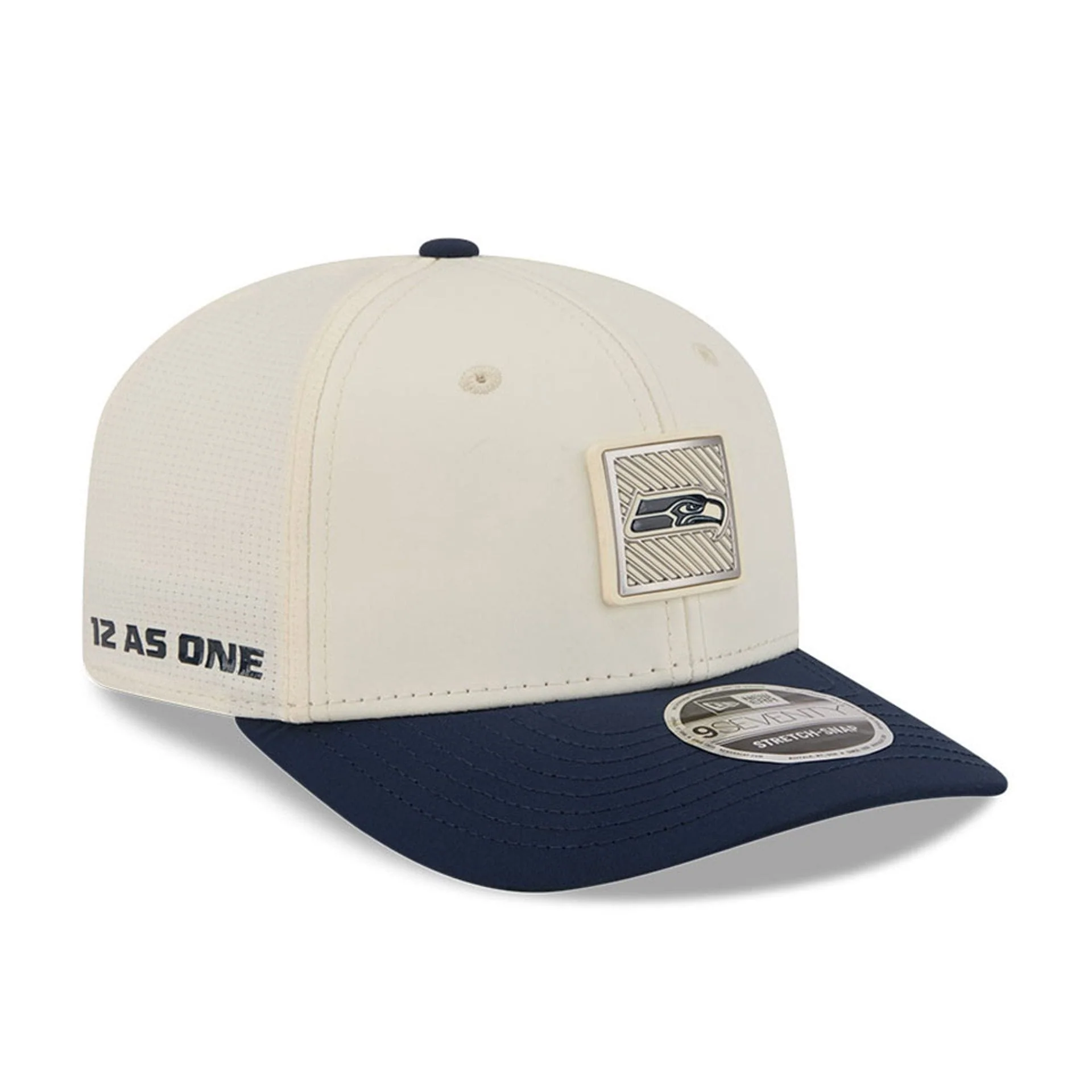 Seattle Seahawks NFL Training 2026 White 9SEVENTY Stretch Snap Adjustable Cap