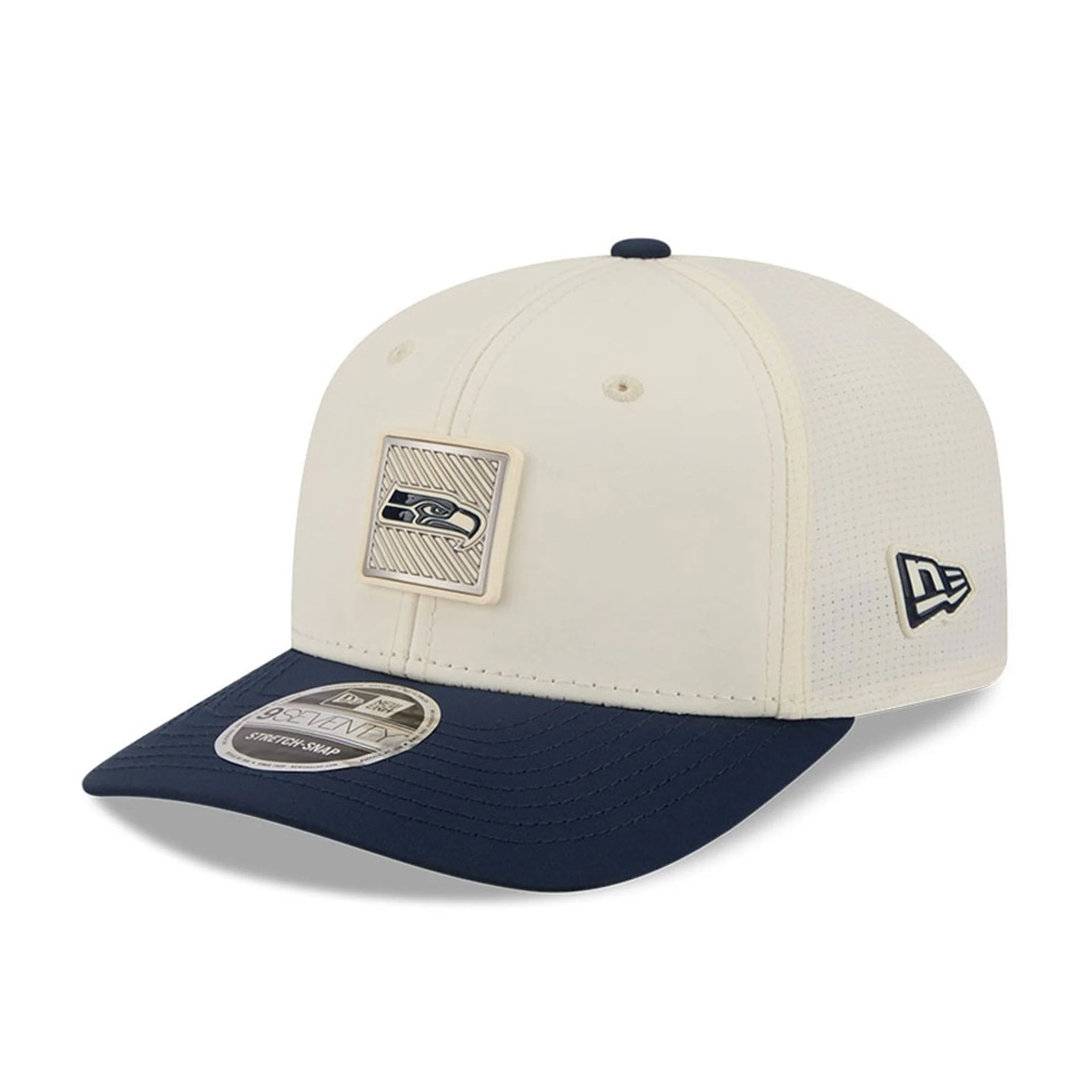 Seattle Seahawks NFL Training 2026 White 9SEVENTY Stretch Snap Adjustable Cap - Image 3