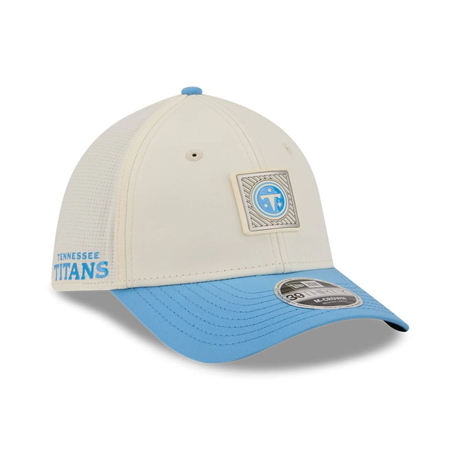 Tennessee Titans NFL Training 2026 White 39THIRTY M-Crown Stretch Fit Cap