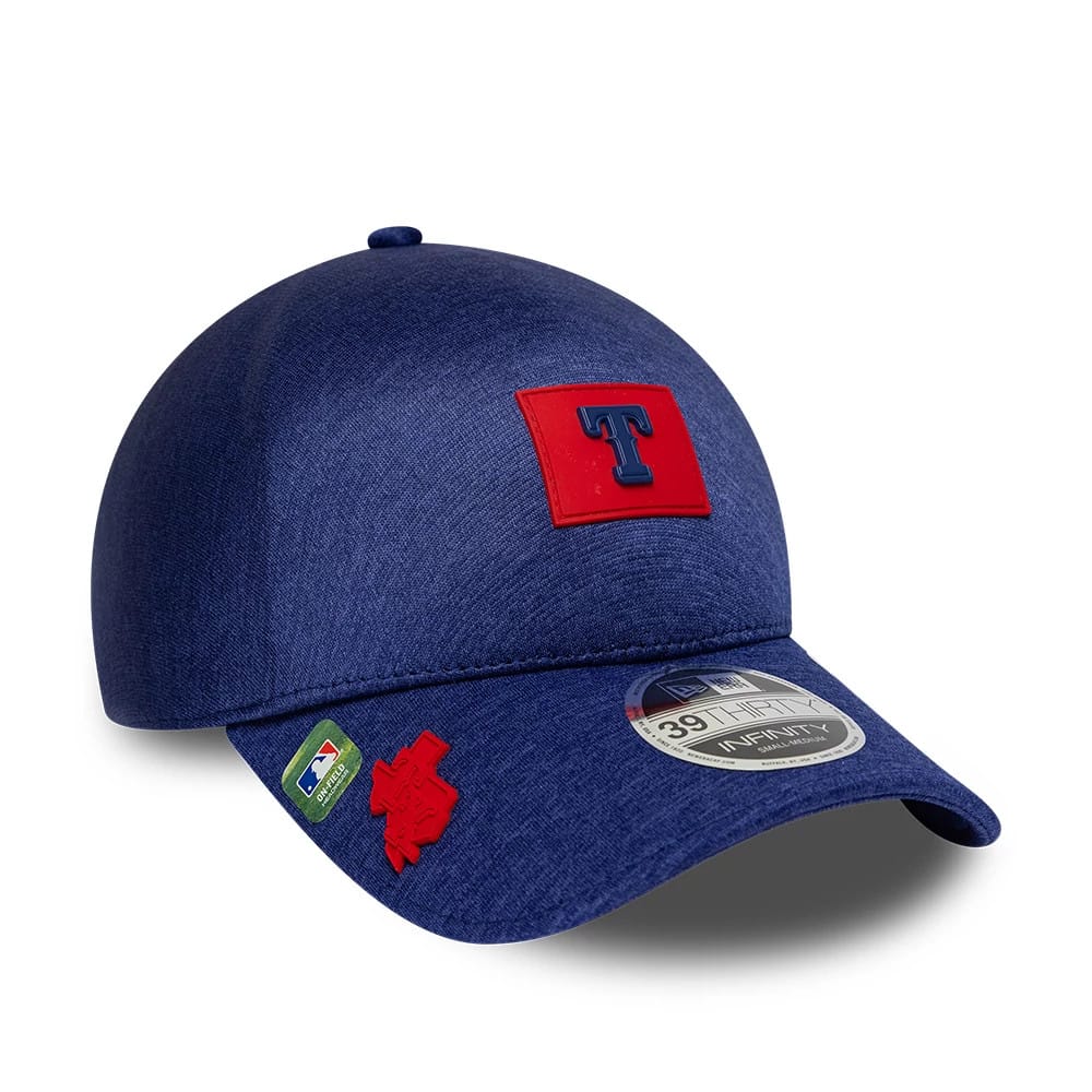 Texas Rangers MLB Clubhouse Dark Blue 39THIRTY Infinity Stretch Fit Cap