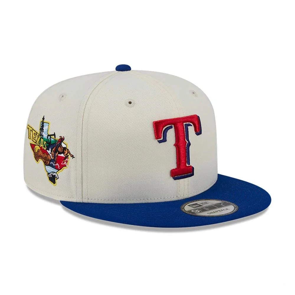 Texas Rangers MLB Localized White 9FIFTY Snapback Adjustable Cap