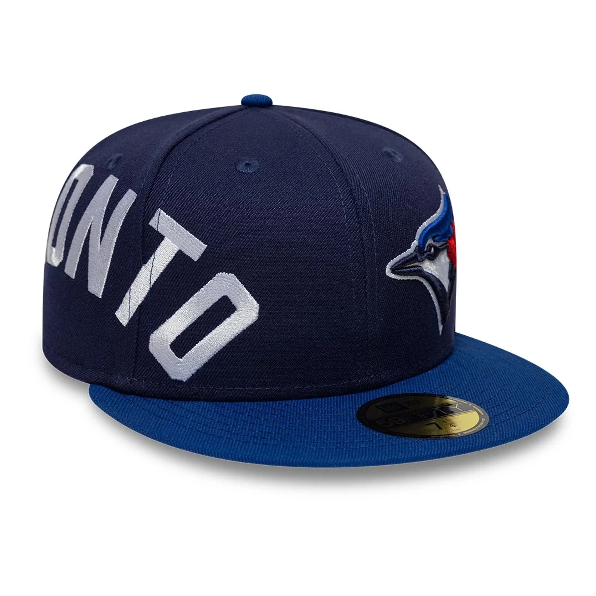Toronto Blue Jays MLB Multi Logo Satin Lined Navy 59FIFTY Fitted Cap
