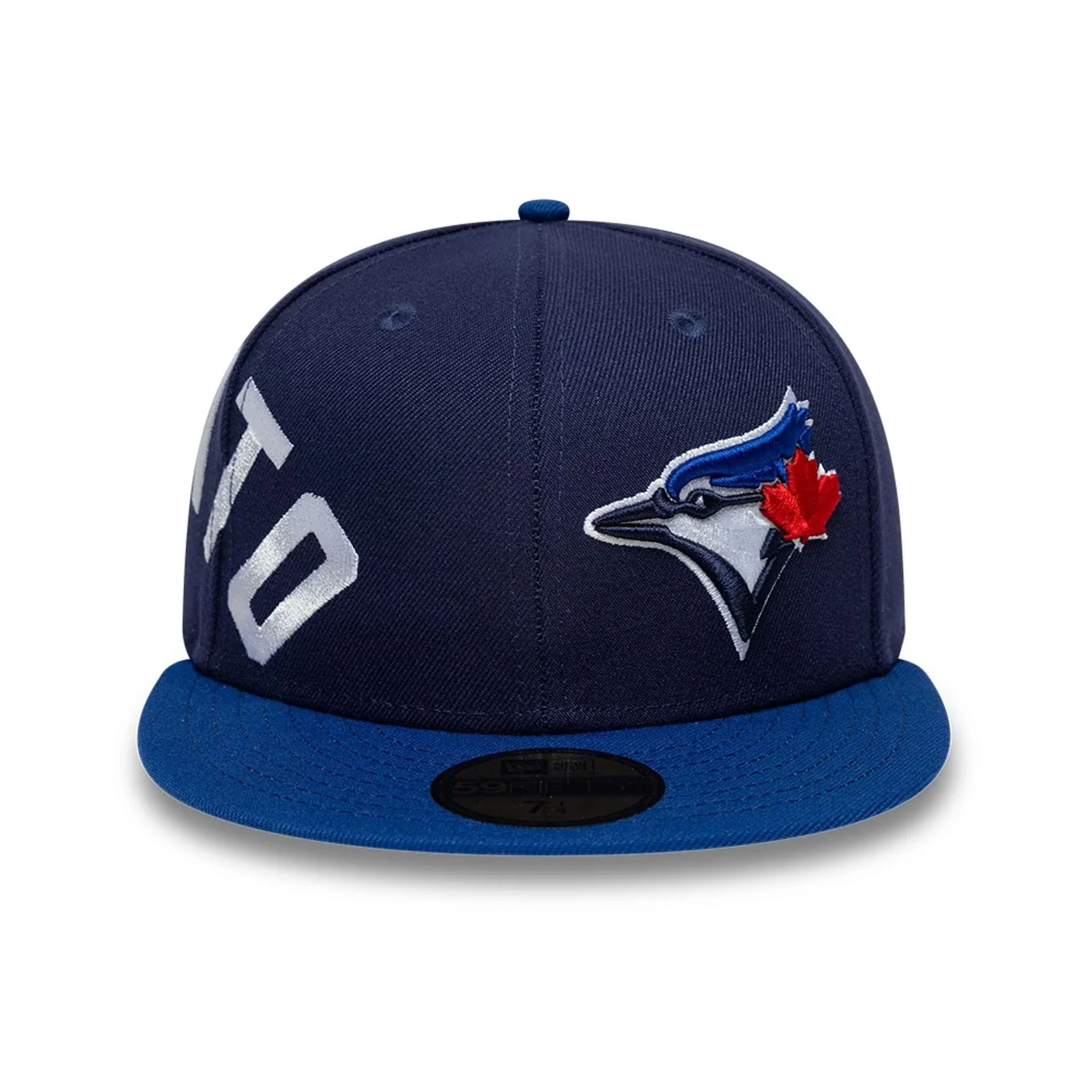 Toronto Blue Jays MLB Multi Logo Satin Lined Navy 59FIFTY Fitted Cap - Image 3