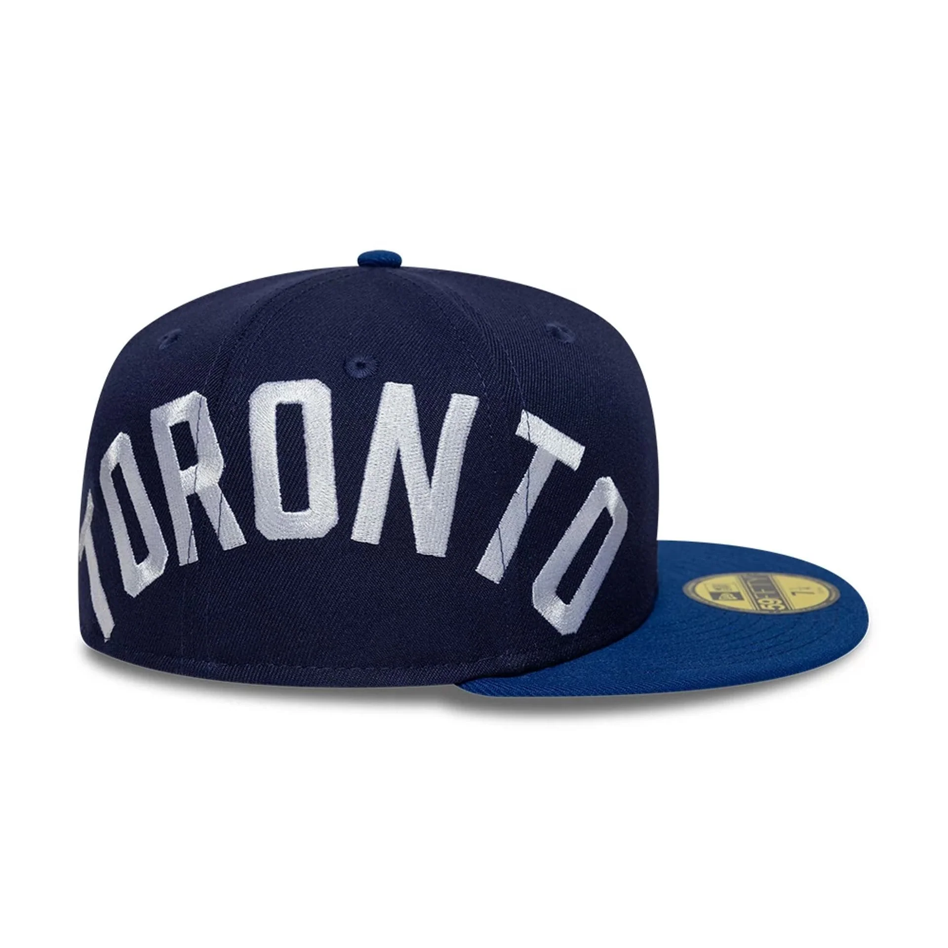 Toronto Blue Jays MLB Multi Logo Satin Lined Navy 59FIFTY Fitted Cap - Image 6