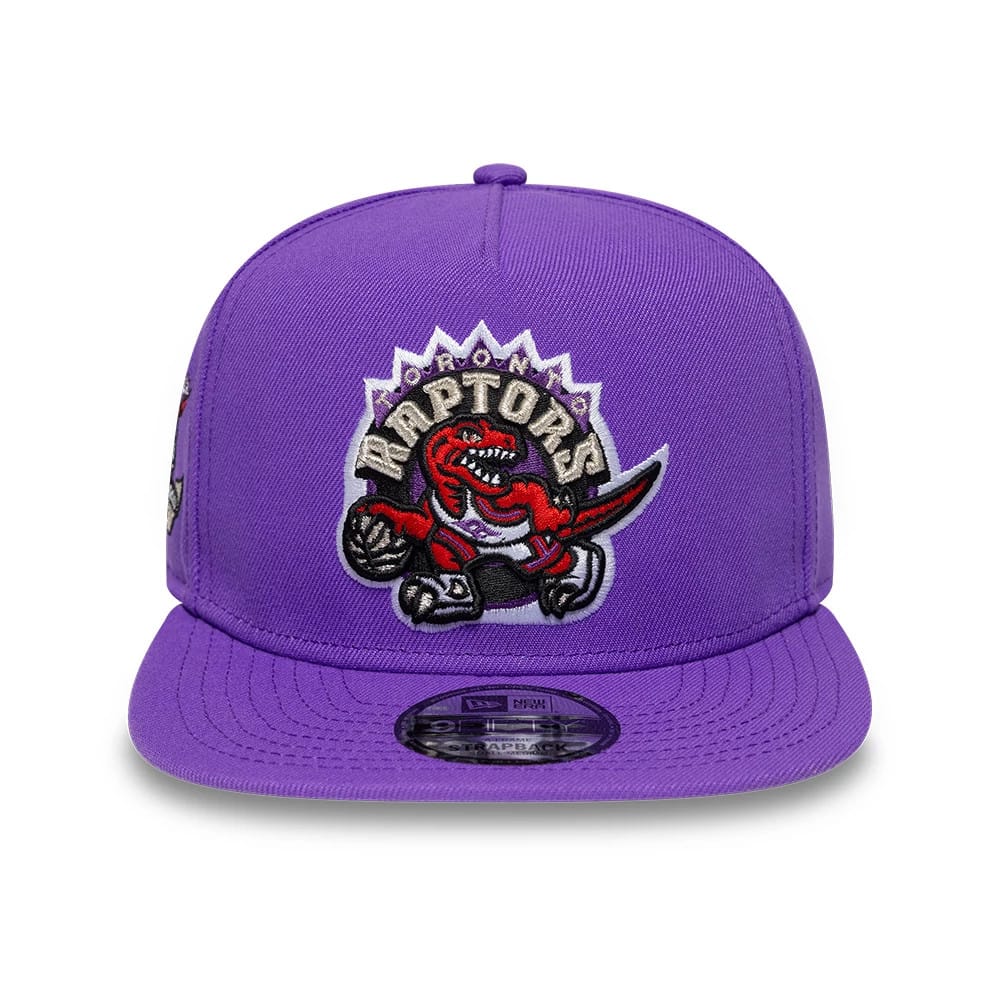 Toronto Raptors NBA Hardwood Classic Bright Purple 9FIFTY A-Frame Snapback Adjustable Cap - Image 3