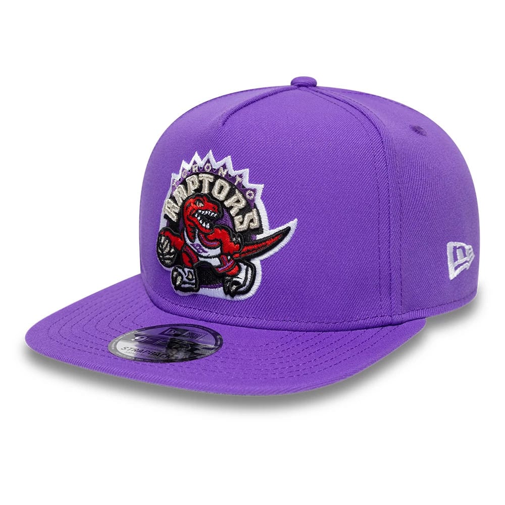 Toronto Raptors NBA Hardwood Classic Bright Purple 9FIFTY A-Frame Snapback Adjustable Cap - Image 4