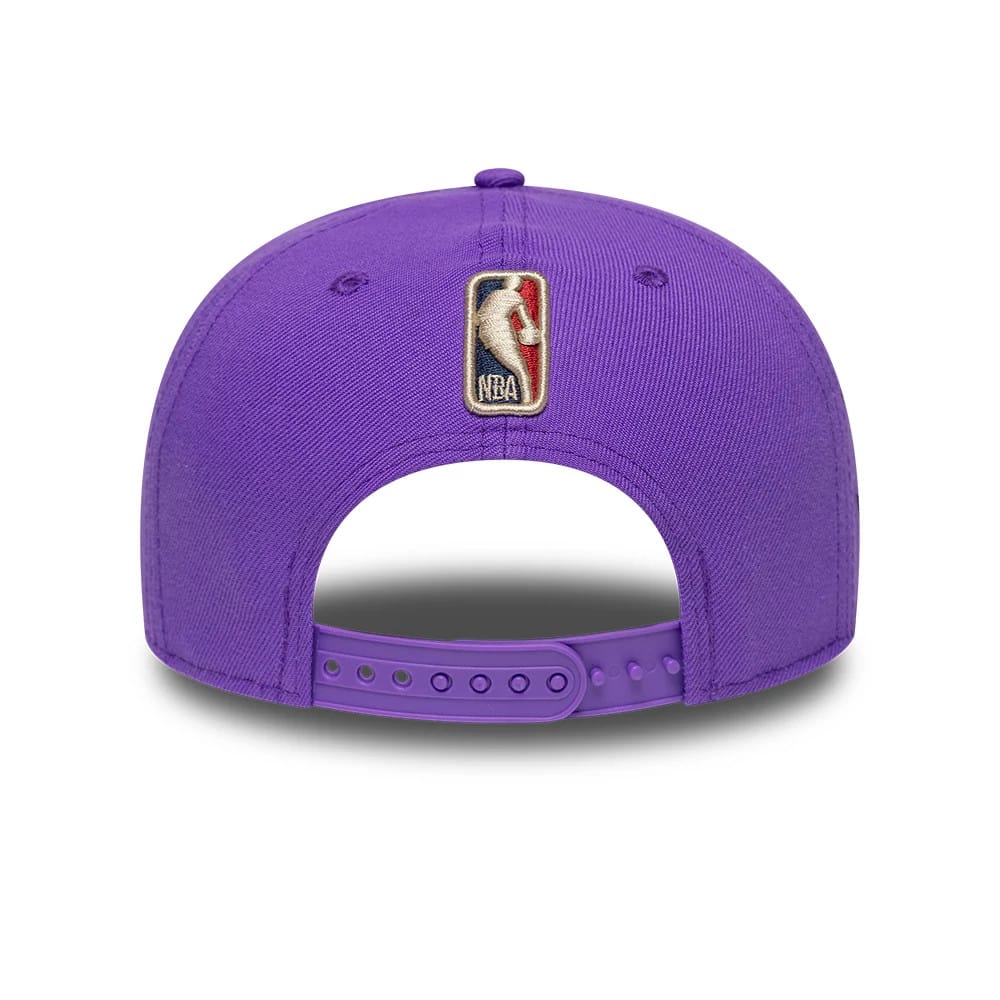 Toronto Raptors NBA Hardwood Classic Bright Purple 9FIFTY A-Frame Snapback Adjustable Cap - Image 6