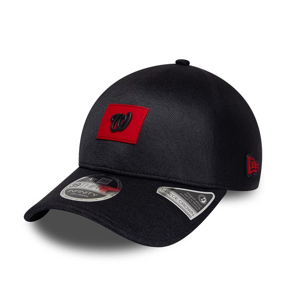 Washington Nationals MLB Clubhouse Black 39THIRTY Infinity Stretch Fit Cap - Image 3