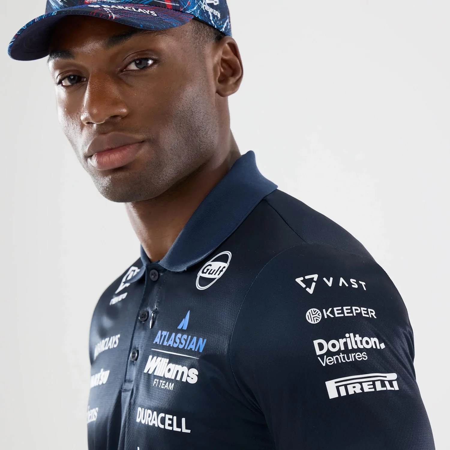 Williams GB Race Special Navy Tech Polo T-Shirt - Image 4