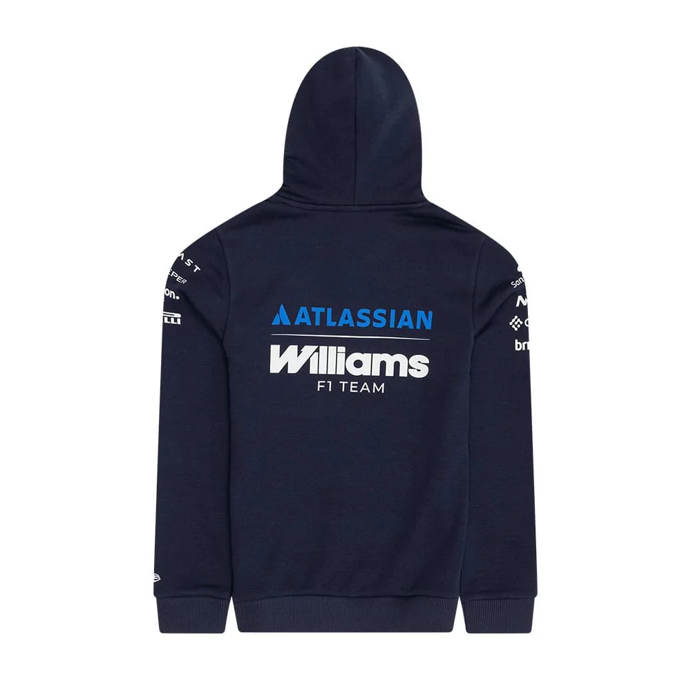 Williams Youth Replica Navy Pullover Hoodie - Image 2