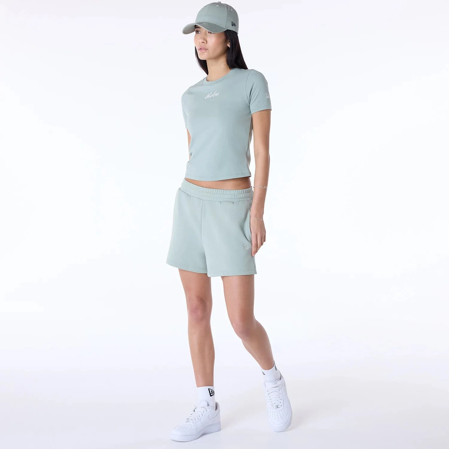 Womens New Era Slim Pastel Blue T-Shirt - Image 8