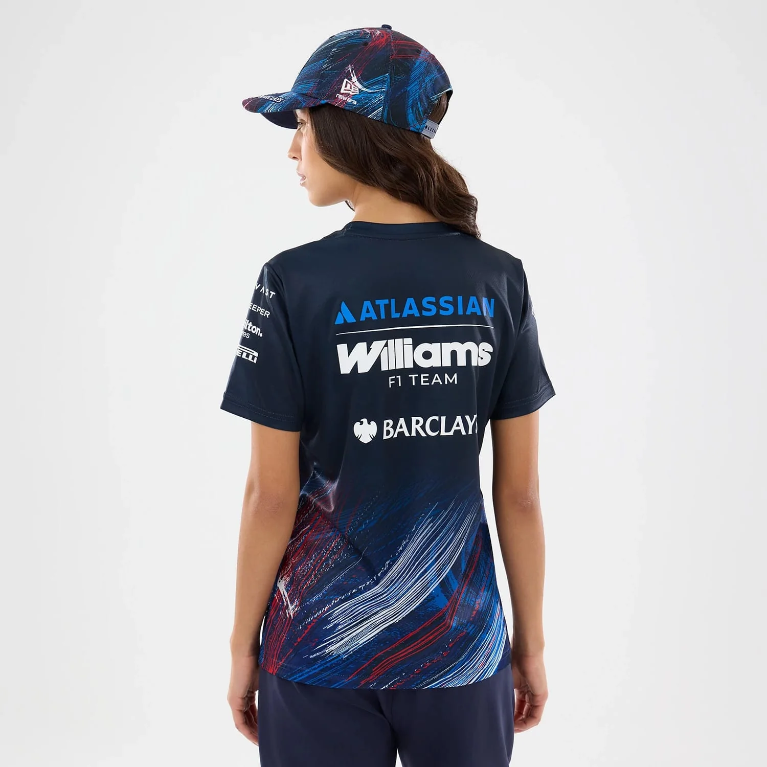 Womens Williams GB Race Special Tech Navy T-Shirt - Image 2