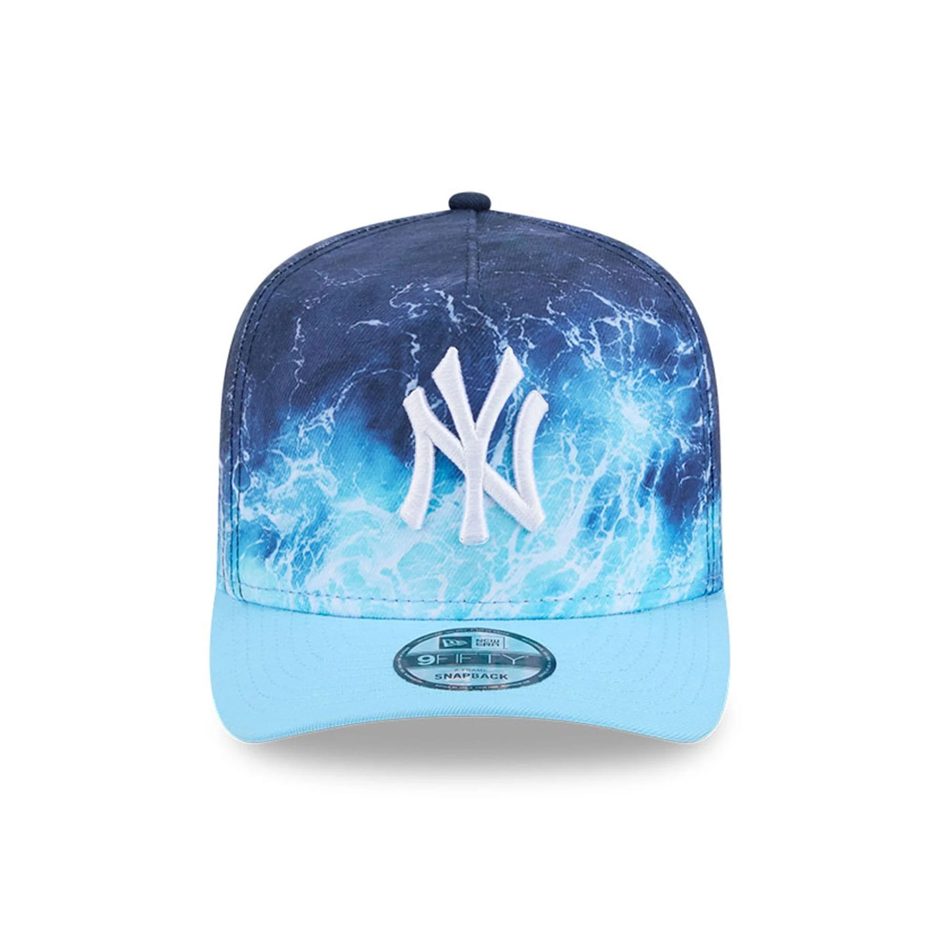 Yankees MLB Deep Water Pastel Blue 9FIFTY A-Frame Snapback Adjustable Cap - Image 3